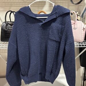 3 for $18 SALE Navy Knit Sweater with Pocket